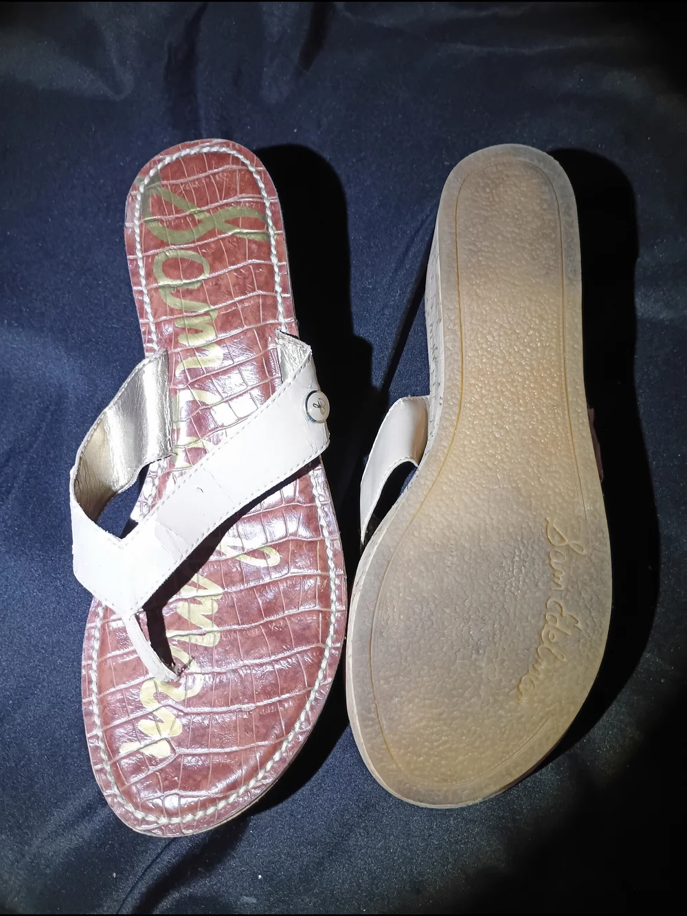 Flawed Sam Edelman Cream Cork Wedges
